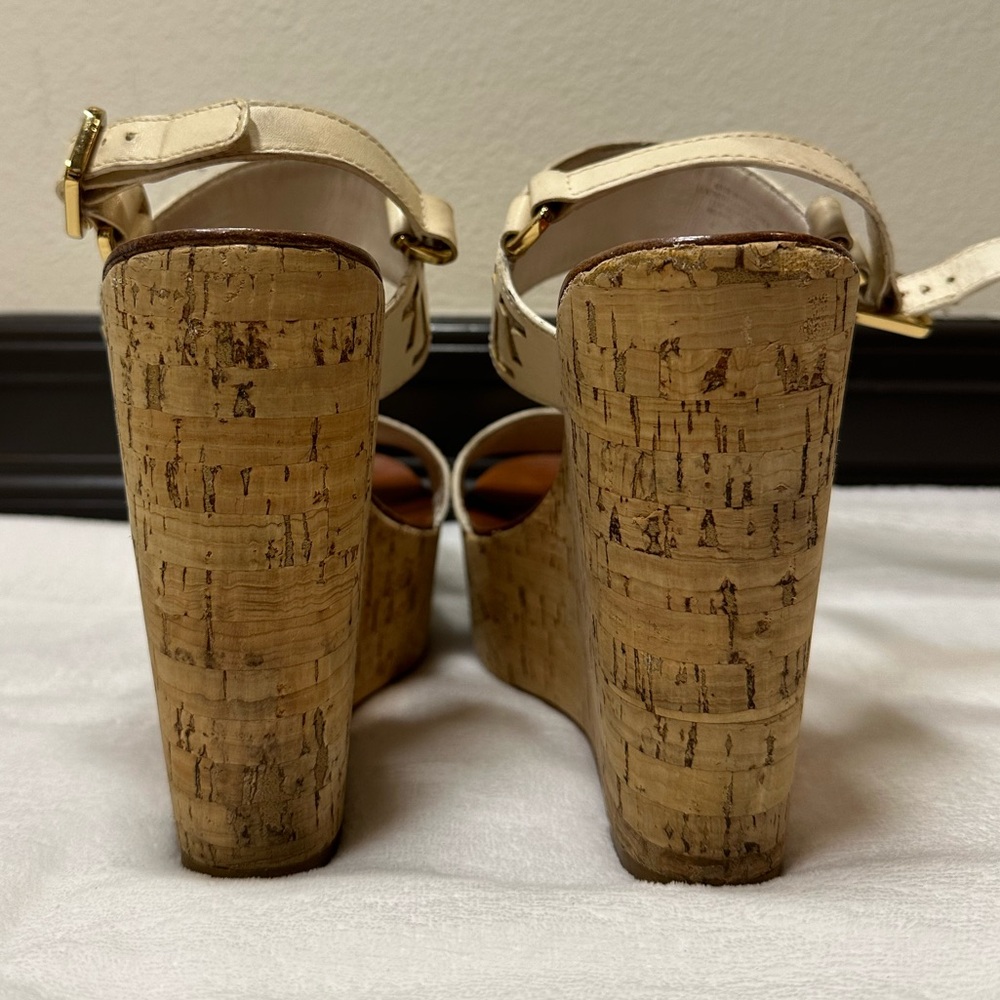 TORY BURCH REGAN Platform High Wedges Sandals 10.5 - Picture 5 of 7